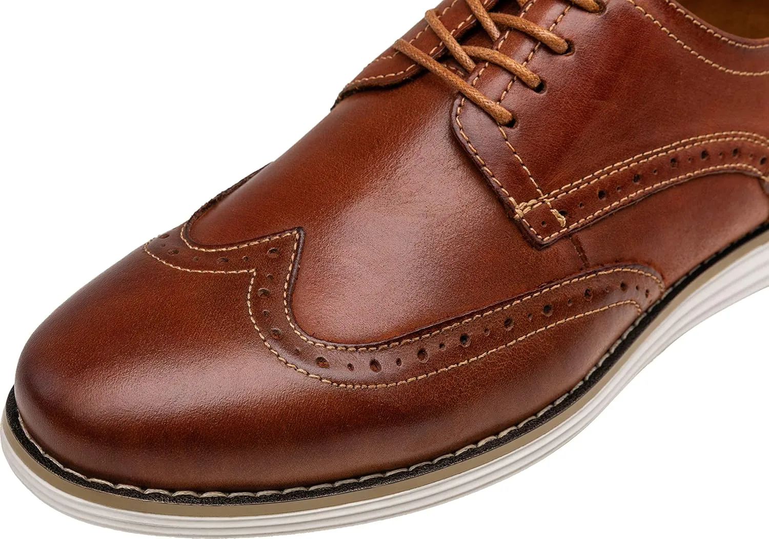 Vostey Men's Dress Shoes Leather Casual Dress Shoes for Men Leather Business Oxford Shoes for Men