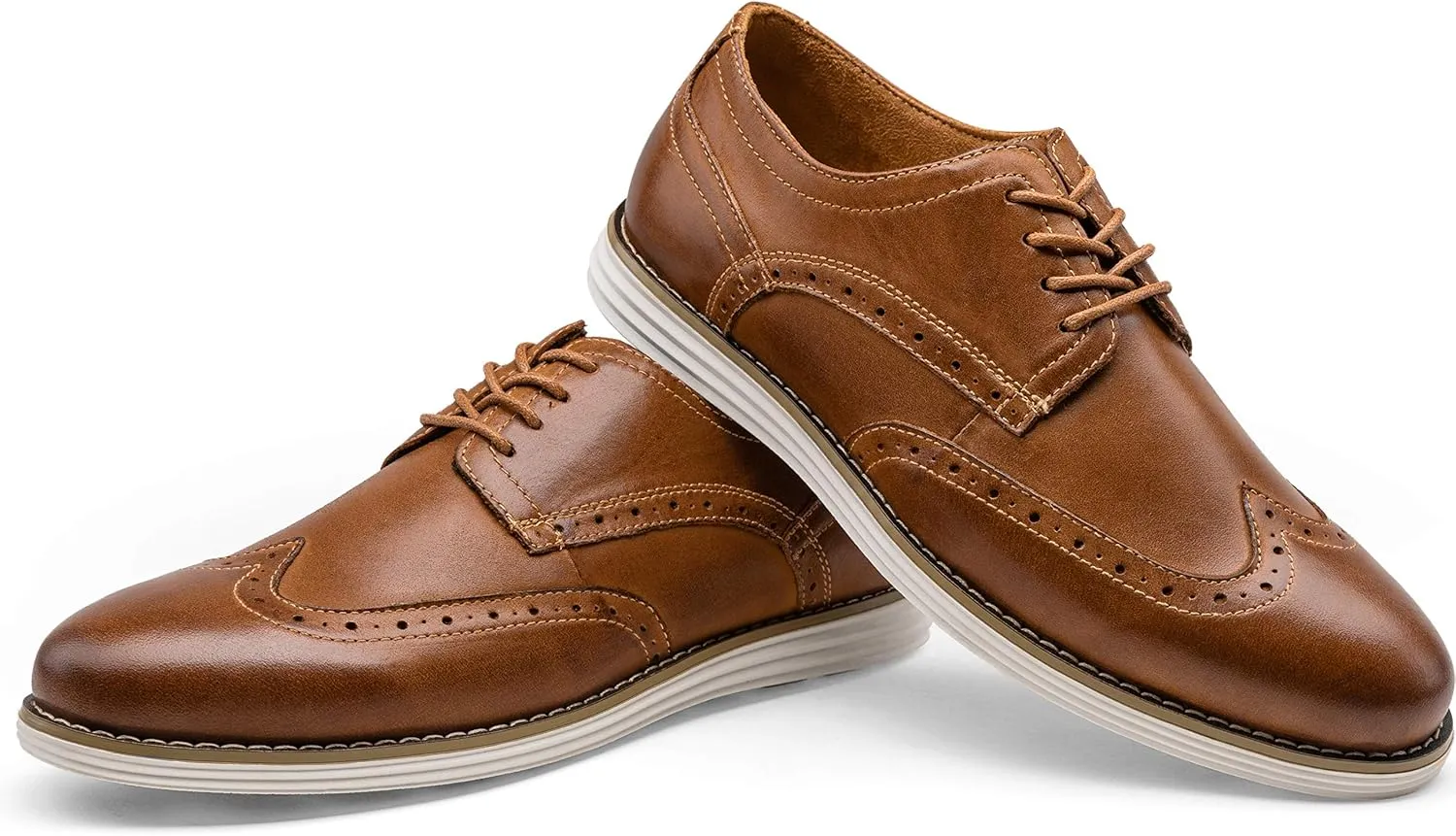 Vostey Men's Dress Shoes Leather Casual Dress Shoes for Men Leather Business Oxford Shoes for Men