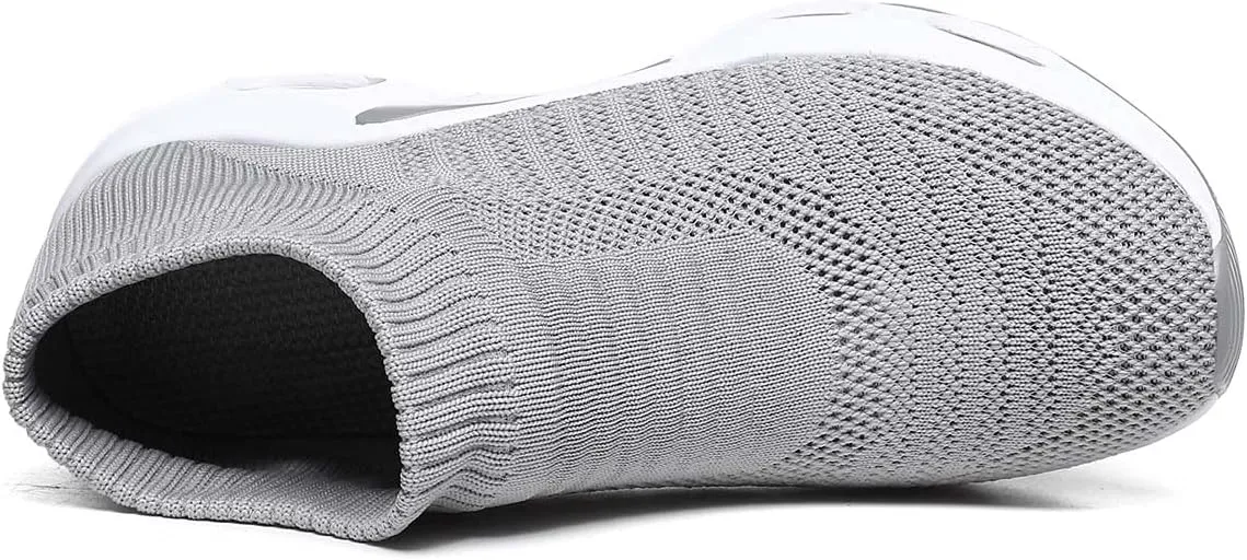 Women Knitted Upper Air Cushion Sole Lightweight Slip-On Sock Sneakers Casual Walking Shoes Doctor and Nurse Work Shoes