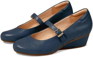 Women Wedge Heel Mary Janes Round Toe Ankle Strap Pumps Wedge Heels 2 inch Casual Wedged Mary Jane Shoes Matte Buckle Dress Wedges Sandals Office Ladies Wedding 4-11 M US