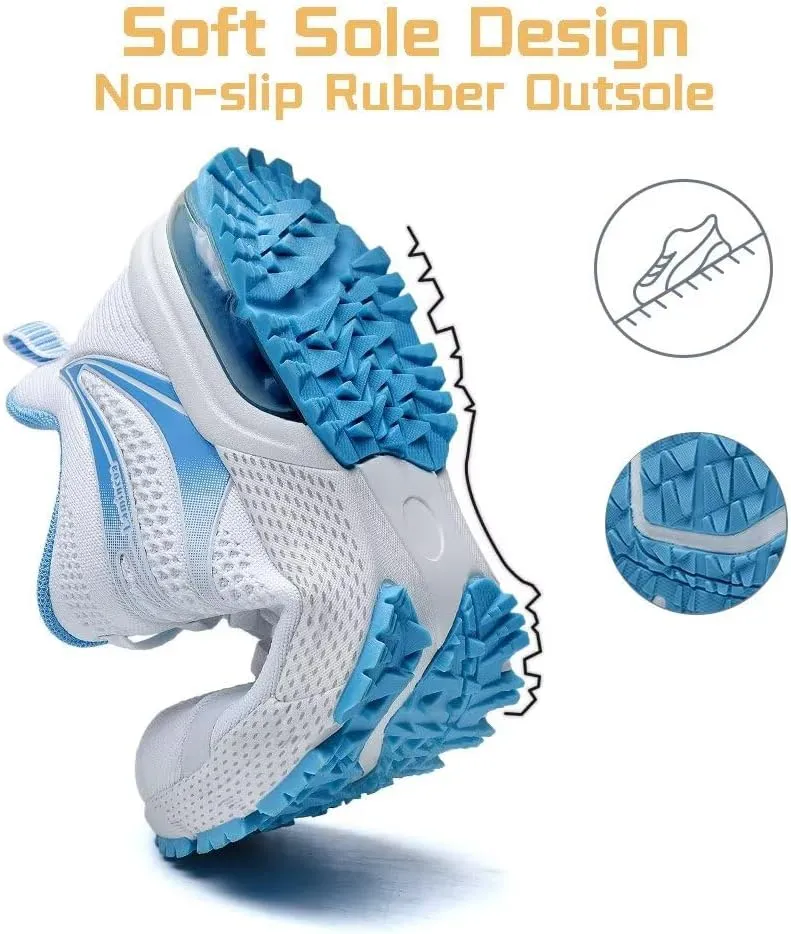 Womens Air Running Shoes Non Slip Tennis Walking Shoes Women Mesh Cushion Sneakers for Gym Workout Sports