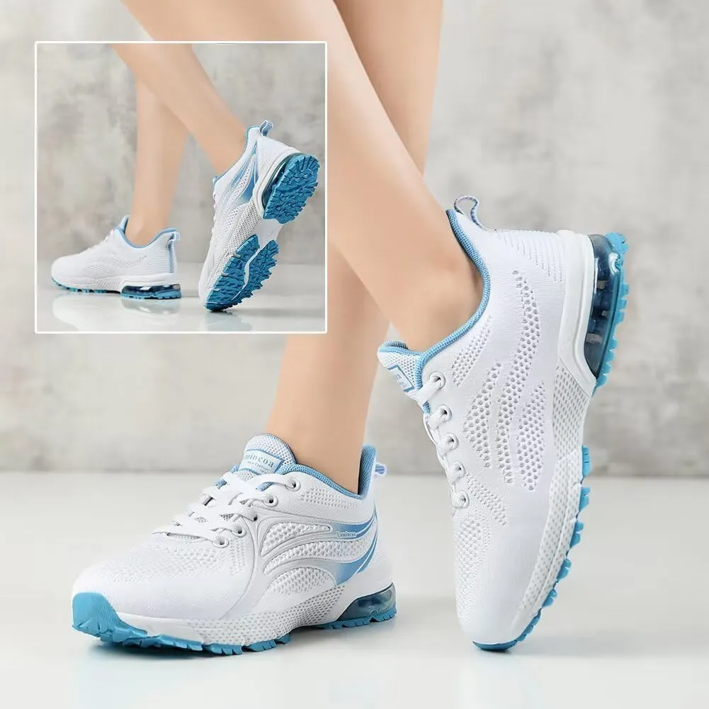 Womens Air Running Shoes Non Slip Tennis Walking Shoes Women Mesh Cushion Sneakers for Gym Workout Sports