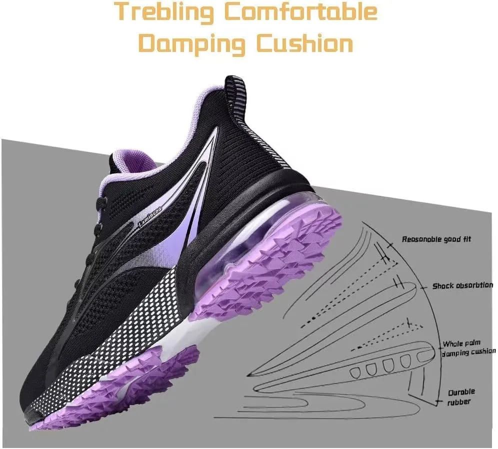 Womens Air Running Shoes Non Slip Tennis Walking Shoes Women Mesh Cushion Sneakers for Gym Workout Sports