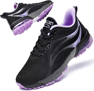 Womens Air Running Shoes Non Slip Tennis Walking Shoes Women Mesh Cushion Sneakers for Gym Workout Sports