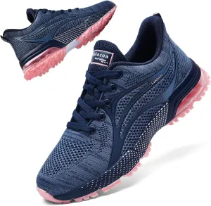 Womens Air Running Shoes Non Slip Tennis Walking Shoes Women Mesh Cushion Sneakers for Gym Workout Sports