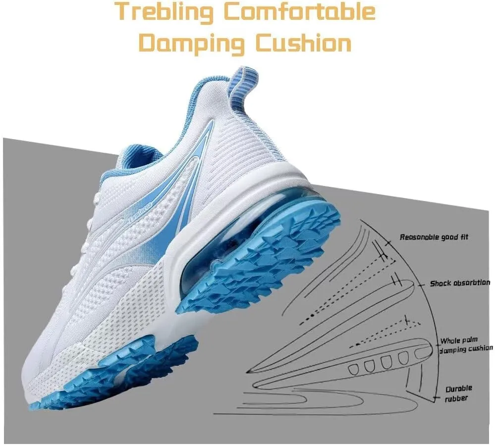 Womens Air Running Shoes Non Slip Tennis Walking Shoes Women Mesh Cushion Sneakers for Gym Workout Sports