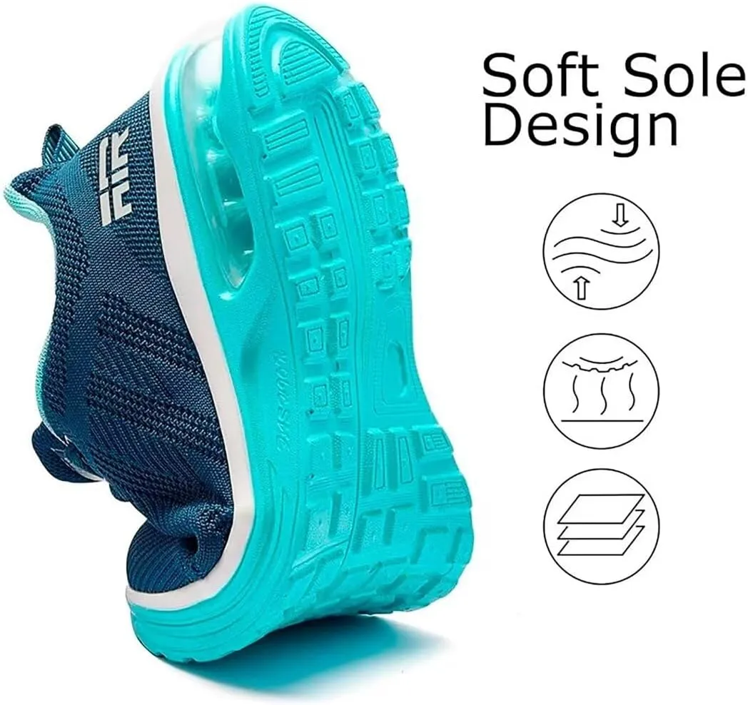 Womens Air Running Shoes Womens Walking Shoes Lightweight Women Sneakers Air Cushion Tennis Shoes for Gym Workout Sports