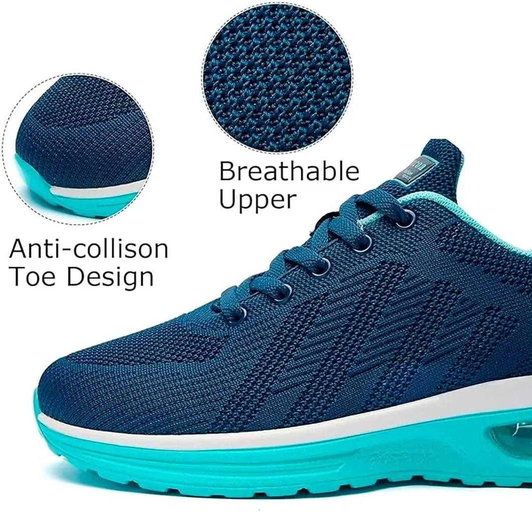 Womens Air Running Shoes Womens Walking Shoes Lightweight Women Sneakers Air Cushion Tennis Shoes for Gym Workout Sports