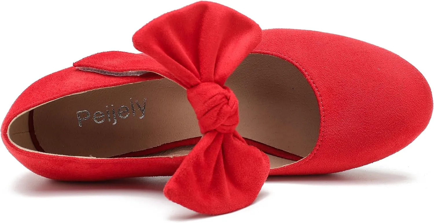 Women's Bow Mary Jane Chunky Heel Pumps Ankle Strap Round Toe Dress Wedding Party Shoes