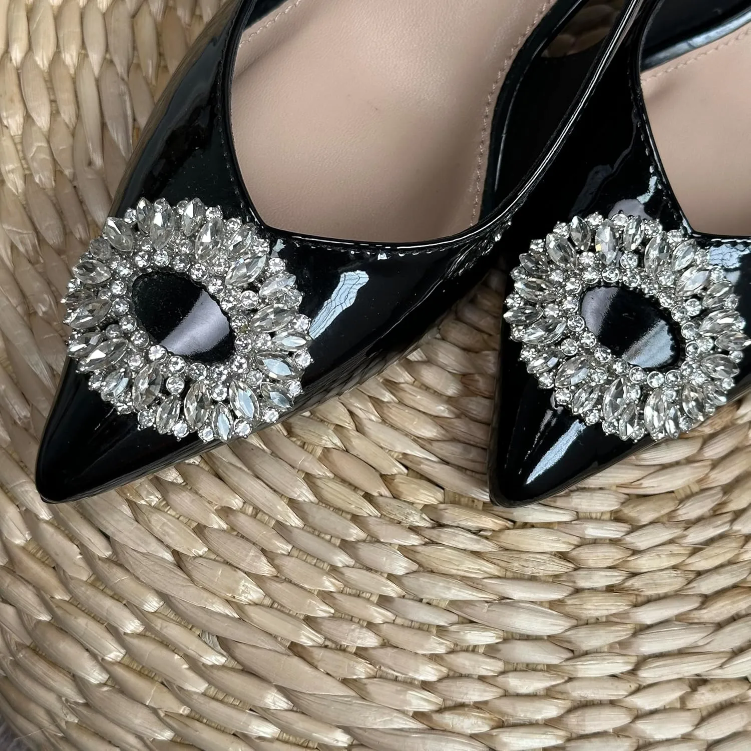 Women's Bow Slingback Heels Pointed Toe Kitten Pumps Dress Shoes with Elastic Strap - 2.4'' Inches Height