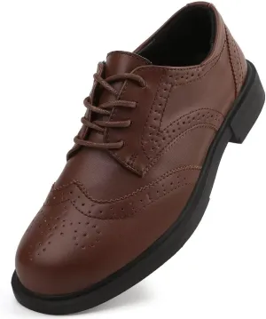 Women's Classic Oxfords Lace Up Business Formal Wingtip Brogue Dress Shoes