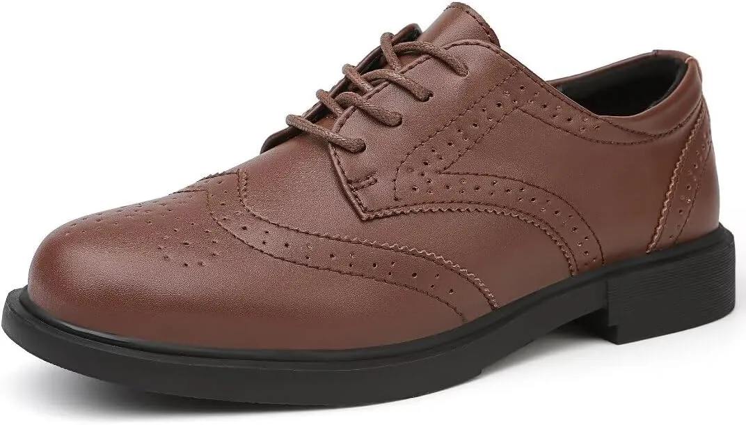 Women's Classic Oxfords Lace Up Business Formal Wingtip Brogue Dress Shoes