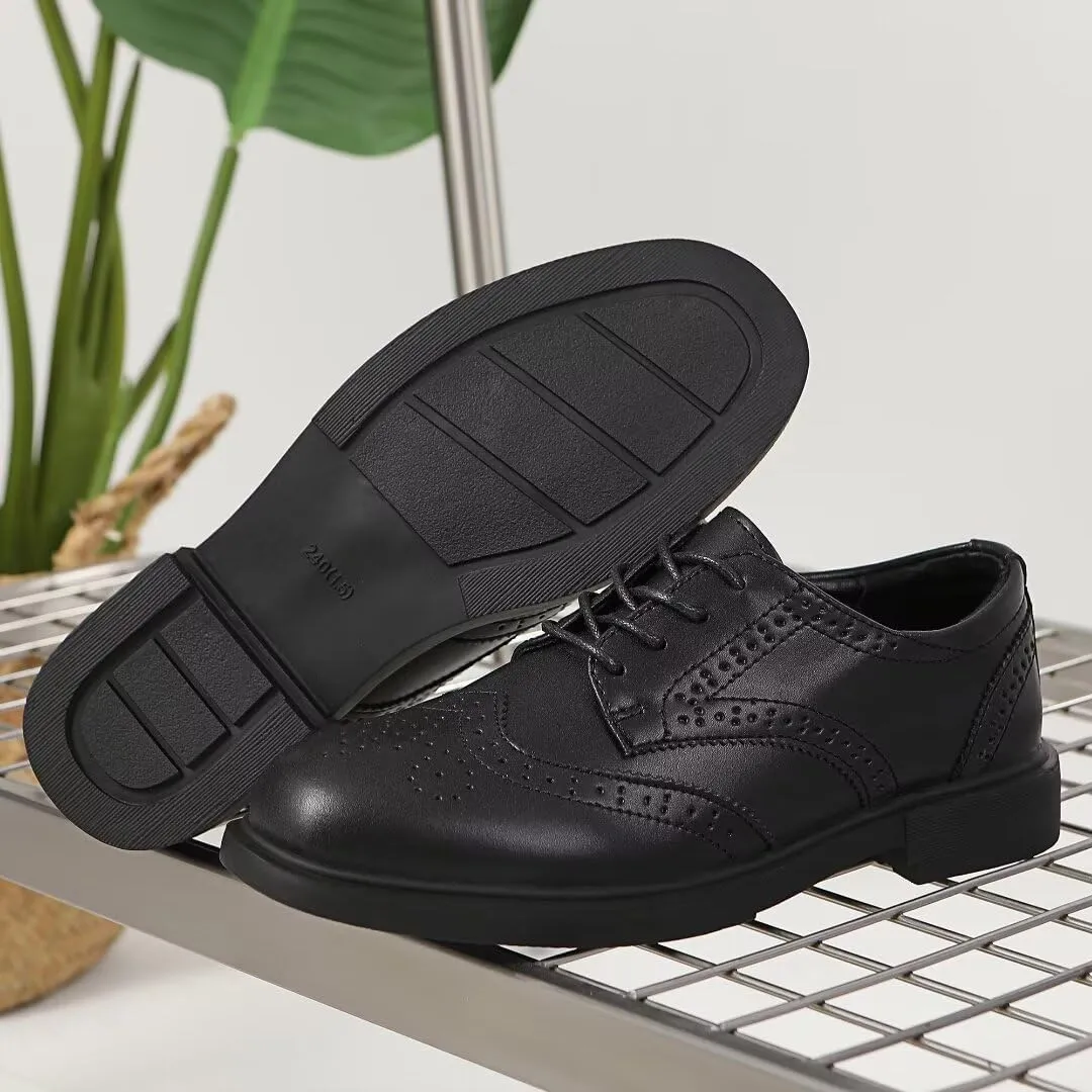Women's Classic Oxfords Lace Up Business Formal Wingtip Brogue Dress Shoes