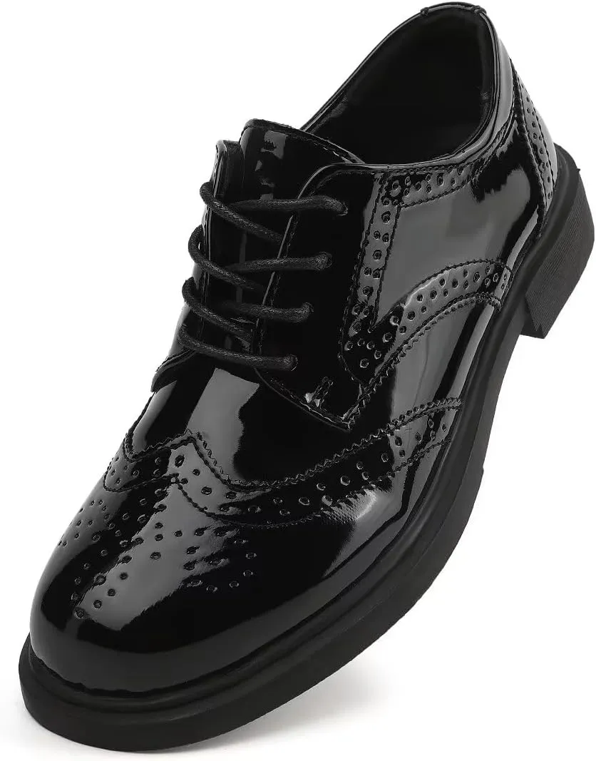 Women's Classic Oxfords Lace Up Business Formal Wingtip Brogue Dress Shoes