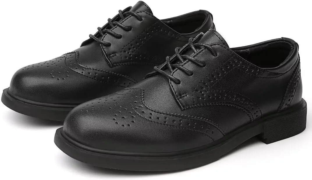 Women's Classic Oxfords Lace Up Business Formal Wingtip Brogue Dress Shoes