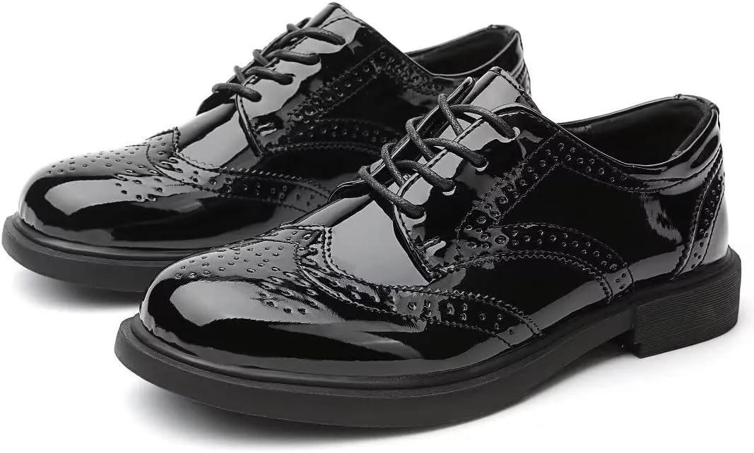 Women's Classic Oxfords Lace Up Business Formal Wingtip Brogue Dress Shoes
