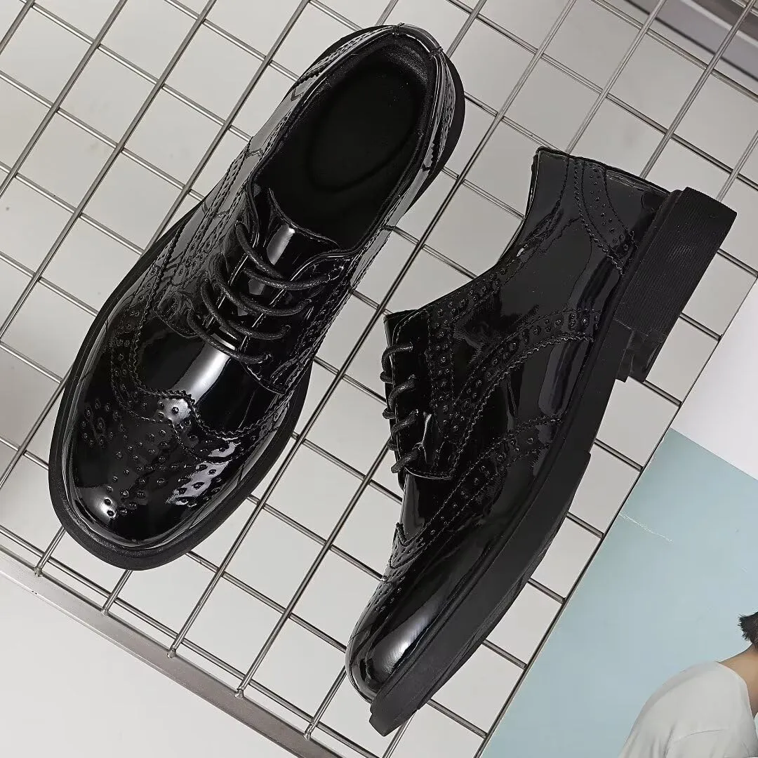 Women's Classic Oxfords Lace Up Business Formal Wingtip Brogue Dress Shoes