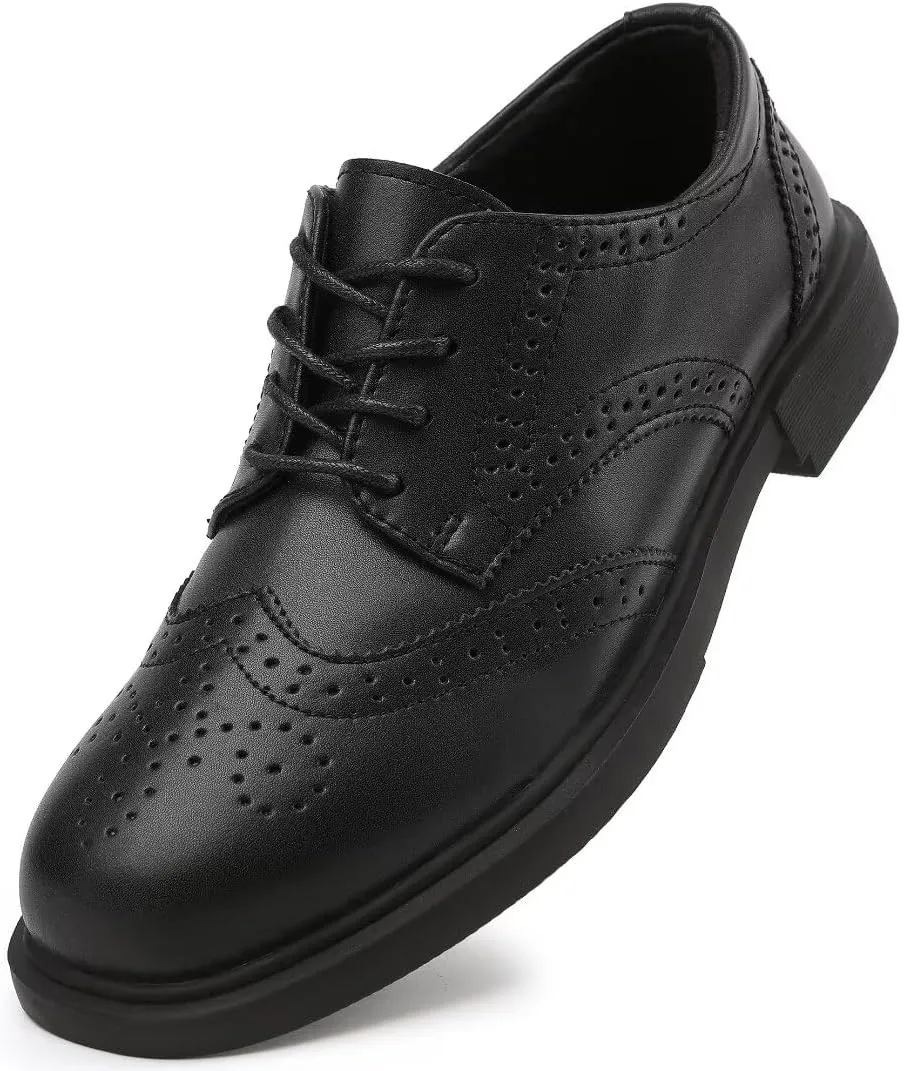 Women's Classic Oxfords Lace Up Business Formal Wingtip Brogue Dress Shoes