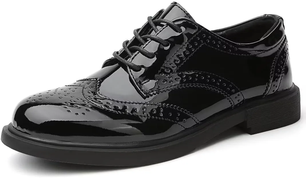 Women's Classic Oxfords Lace Up Business Formal Wingtip Brogue Dress Shoes