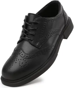 Women's Classic Oxfords Lace Up Business Formal Wingtip Brogue Dress Shoes