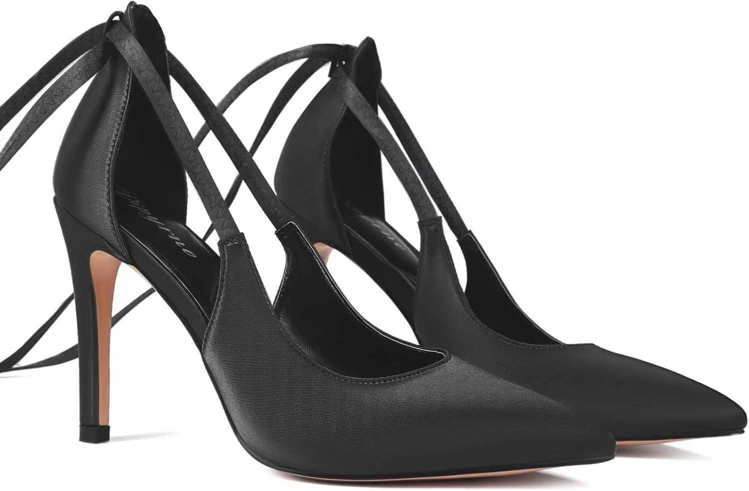 Women's High Heels Closed Pointed Toe Sexy Lace Up Wedding Evening Dress Pumps Shoes