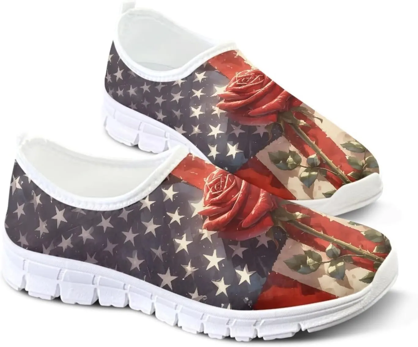 Women's Loafers Slip On Slip Shoe Casual Walking Shoes Non Slip Work Shoes Mesh Athletic Sneakers White Sole