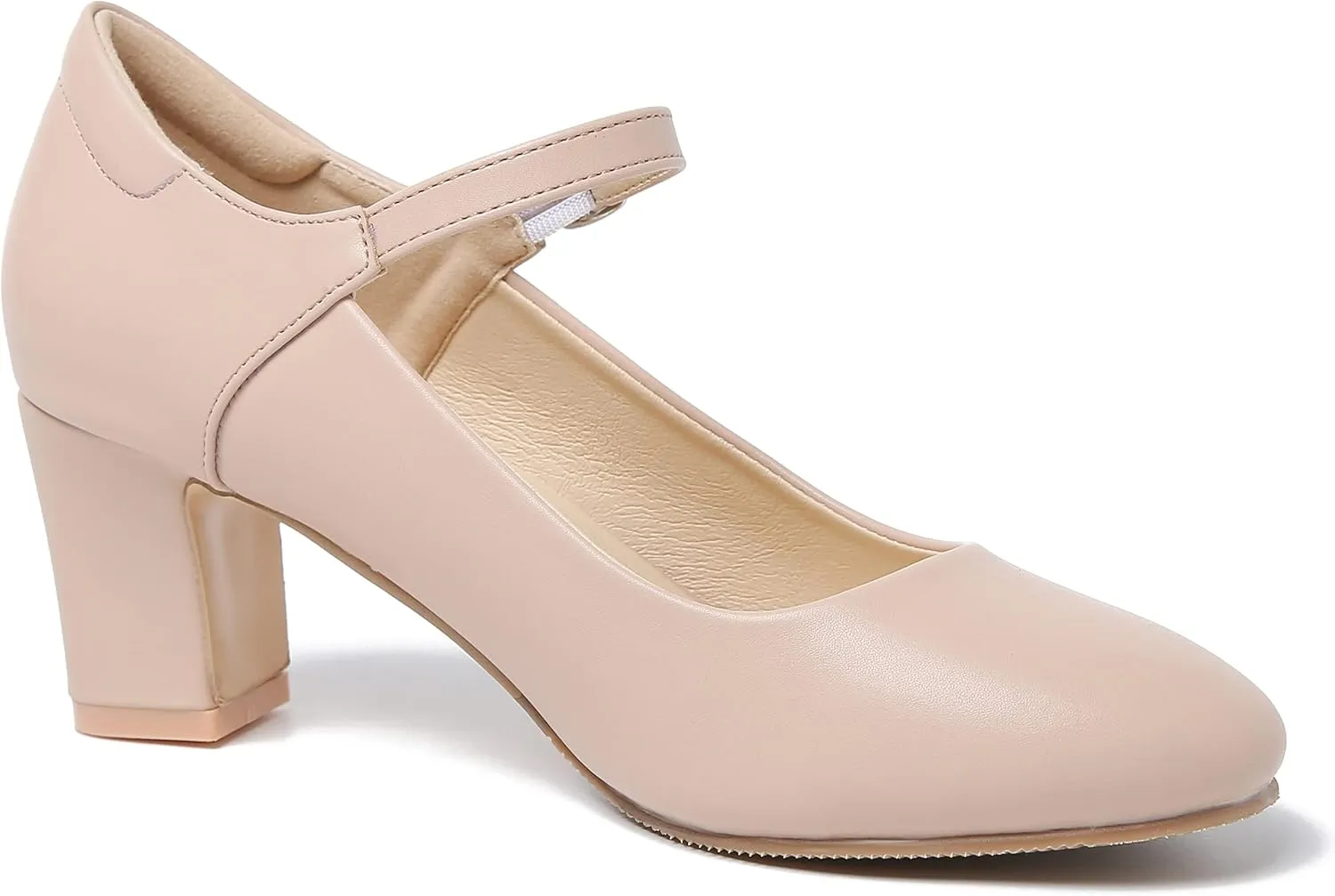 Women's Mary Jane Shoes Low Block Heel Round Toe Dress Office Work Church Pumps