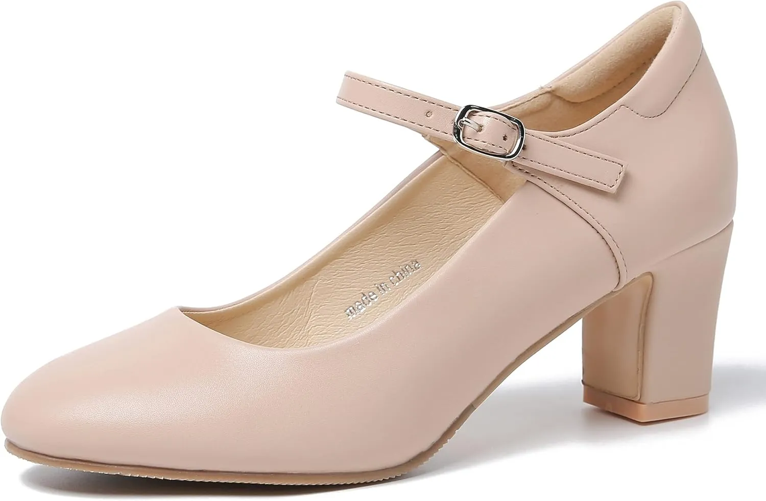Women's Mary Jane Shoes Low Block Heel Round Toe Dress Office Work Church Pumps