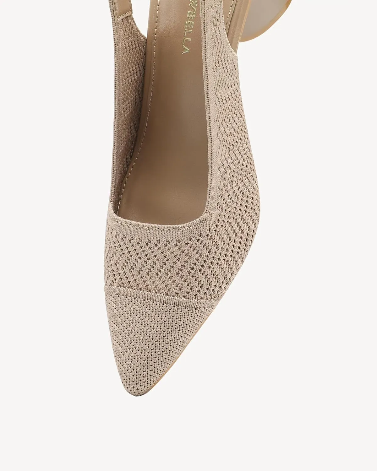 Women's Pointed Toe Chunky Block Heel Slingback Pumps