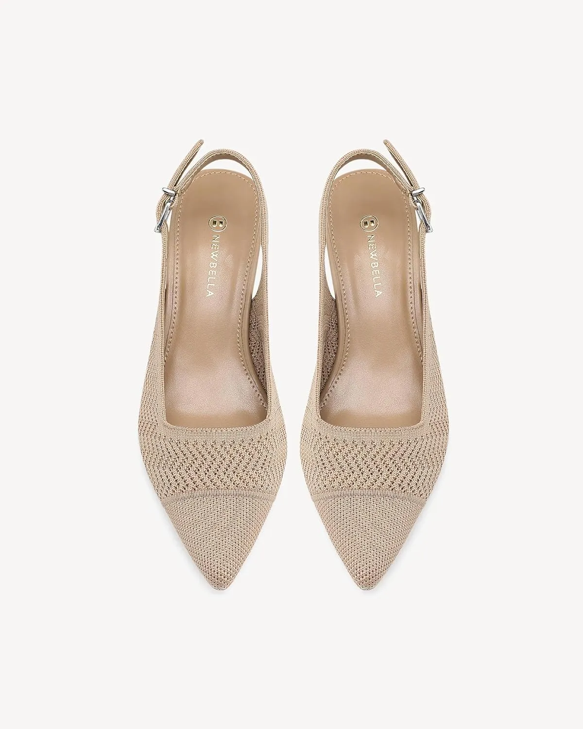 Women's Pointed Toe Chunky Block Heel Slingback Pumps