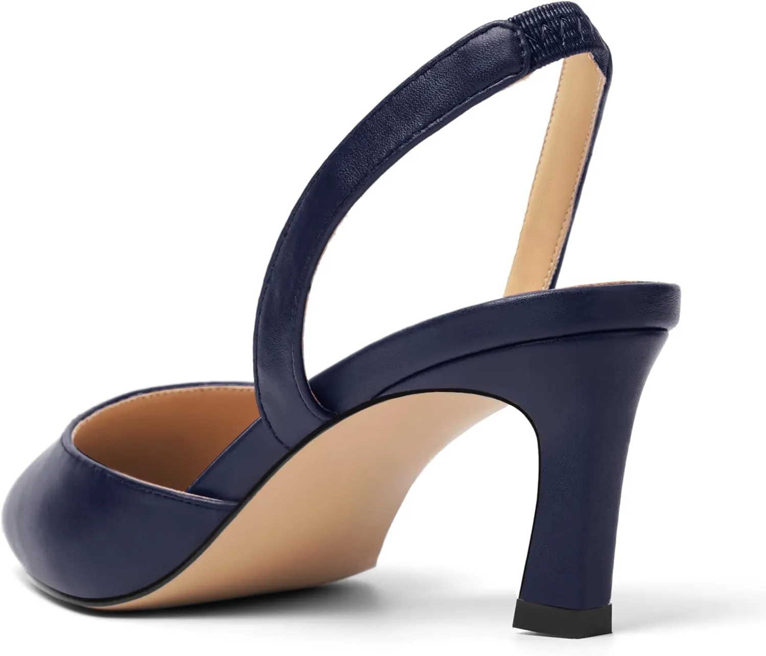 Womens Pointed Toe Slip On Dress Slingback Evening Matte Kitten Low Heel Pumps Shoes 2.2 Inch