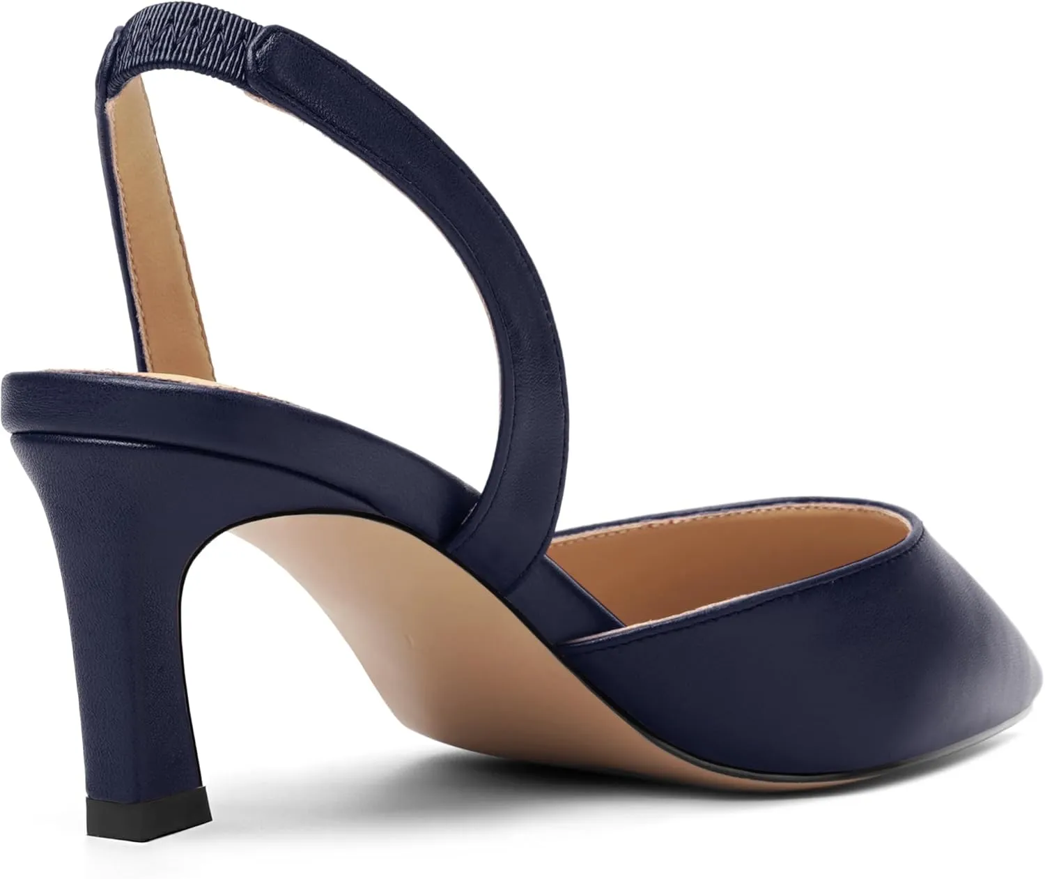 Womens Pointed Toe Slip On Dress Slingback Evening Matte Kitten Low Heel Pumps Shoes 2.2 Inch