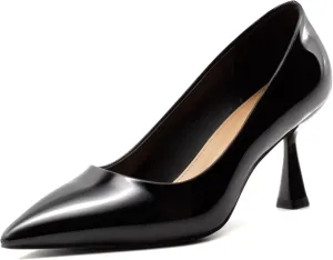 Women's Pumps 3 Inch Kitten Heel Pointed Toe Shoes for Women Comfortable Office Work Dress Shoes