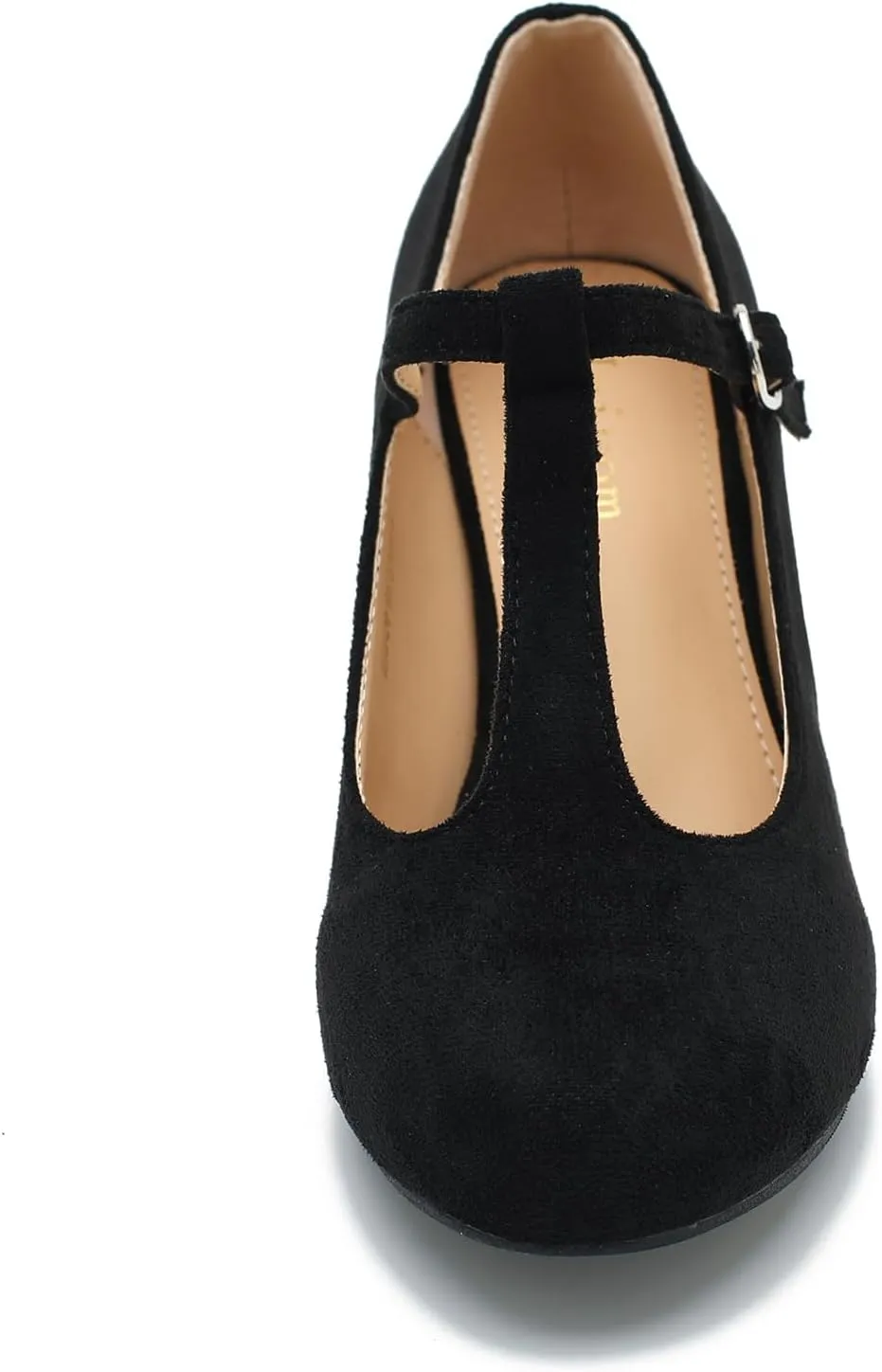 Women's Pumps Low Kitten Heels Mary Jane Retro T-Strap Comfortable Office Work Dress Shoes