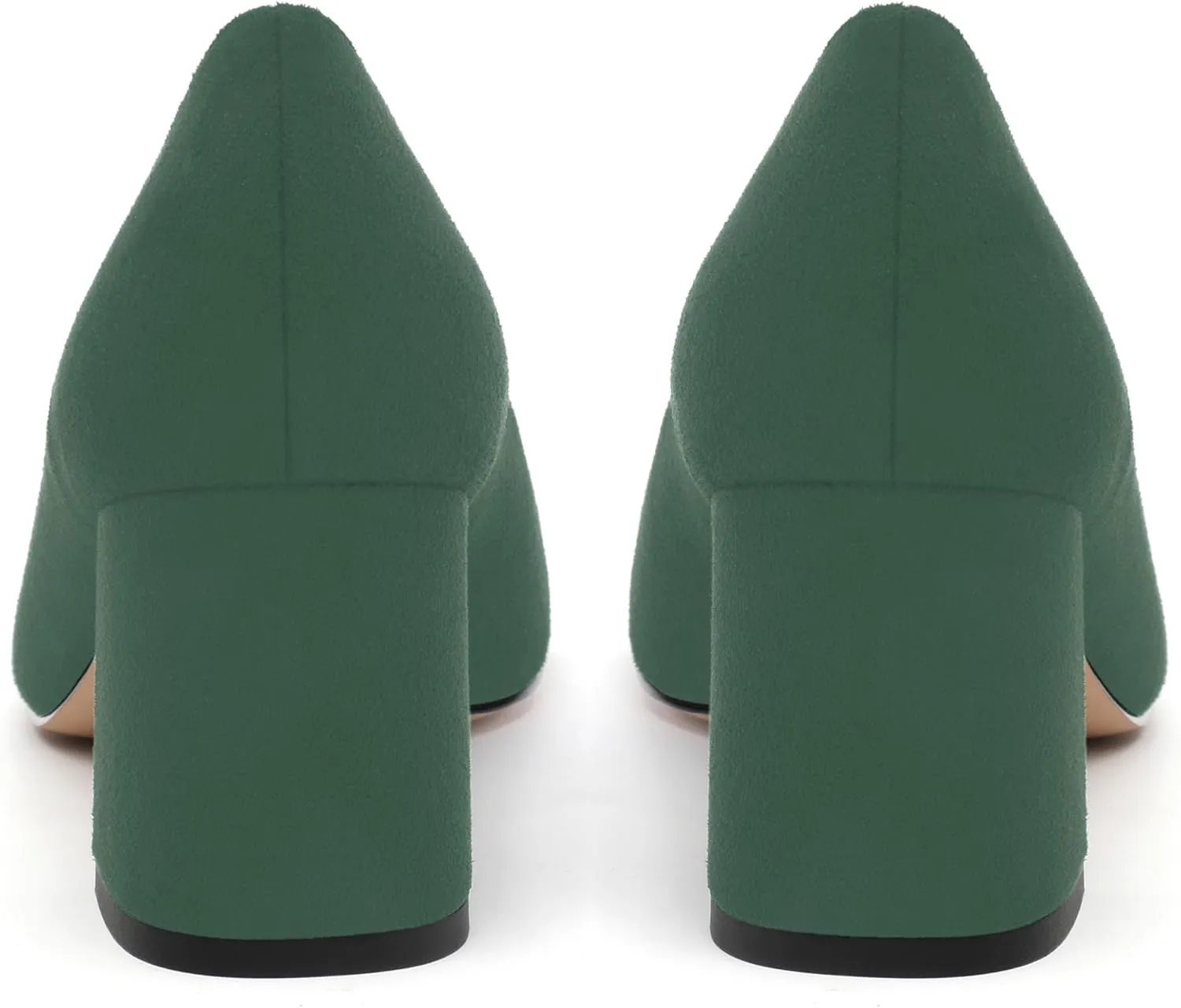 Women's Pumps, Round Closed Toe Chunky Heels, Slip On Fashion Comfort Solid Working Wedding Dressy Shoes for Women