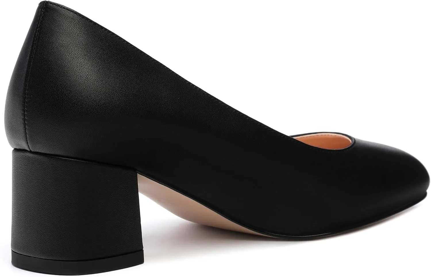 Womens Round Closed Toe Low Heels Fashion Slip On Comfort Solid Matte Pumps
