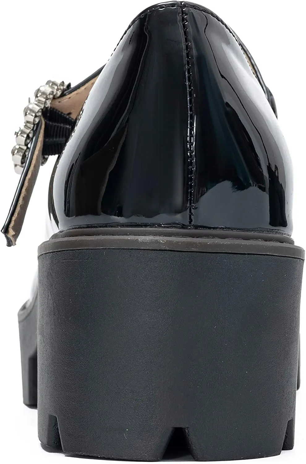 Women's Round Toe Ankle Strap Mary Janes Platform Low Heel Chunky Pumps Oxford Dress Shoes