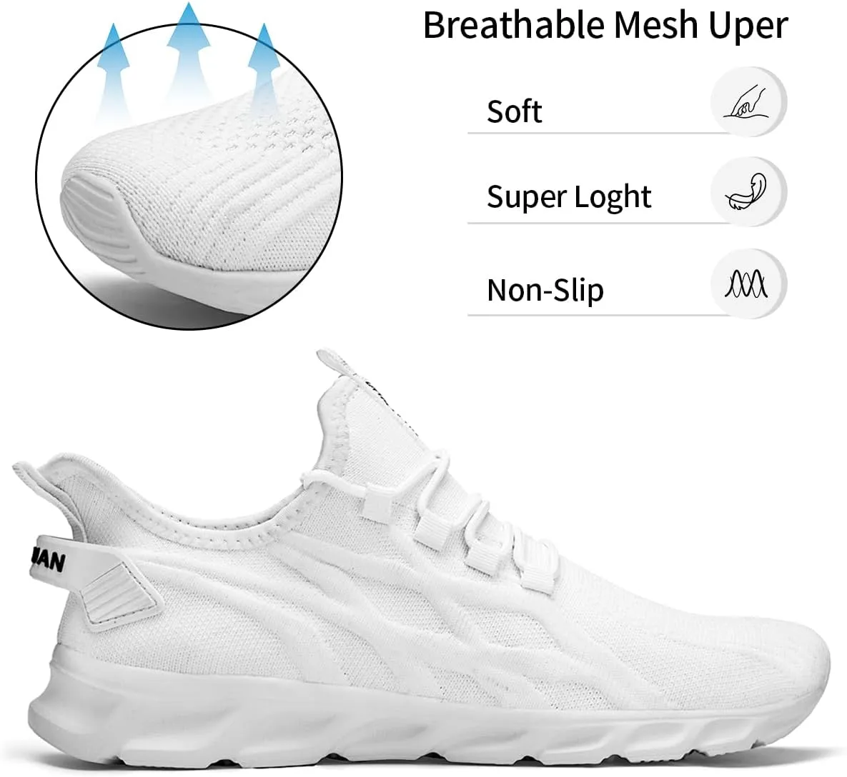 Womens Slip On Sneakers Tennis Shoes Running Sport Workout Walking Fashion Casual