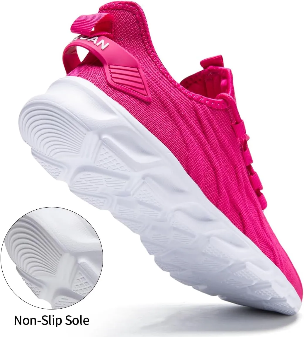 Womens Slip On Sneakers Tennis Shoes Running Sport Workout Walking Fashion Casual