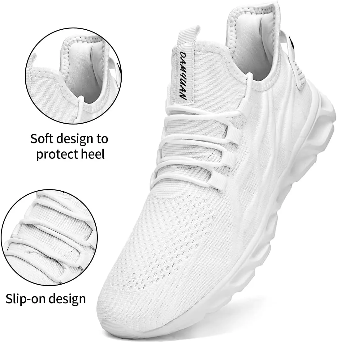Womens Slip On Sneakers Tennis Shoes Running Sport Workout Walking Fashion Casual