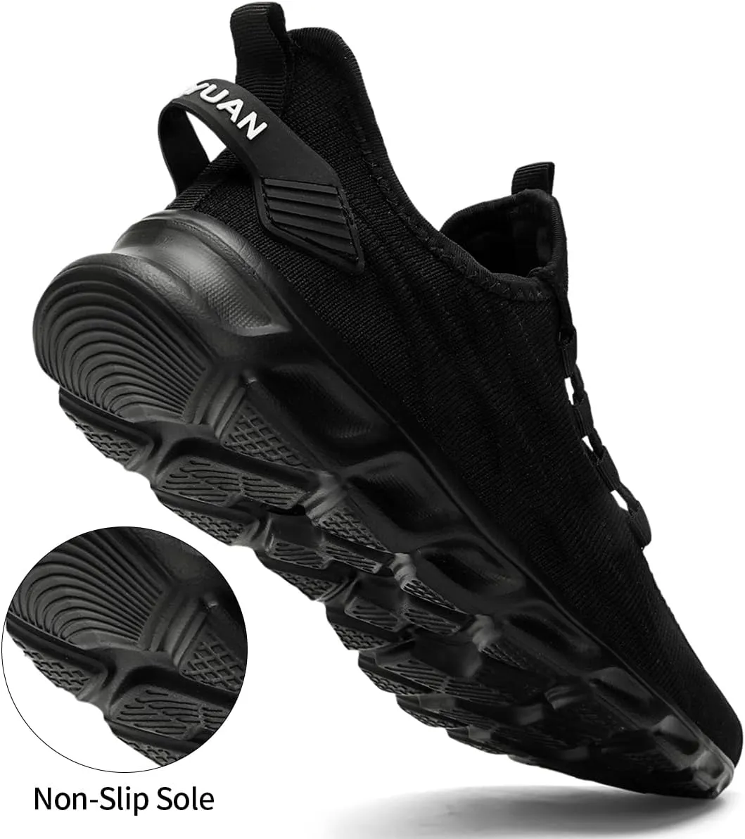 Womens Slip On Sneakers Tennis Shoes Running Sport Workout Walking Fashion Casual