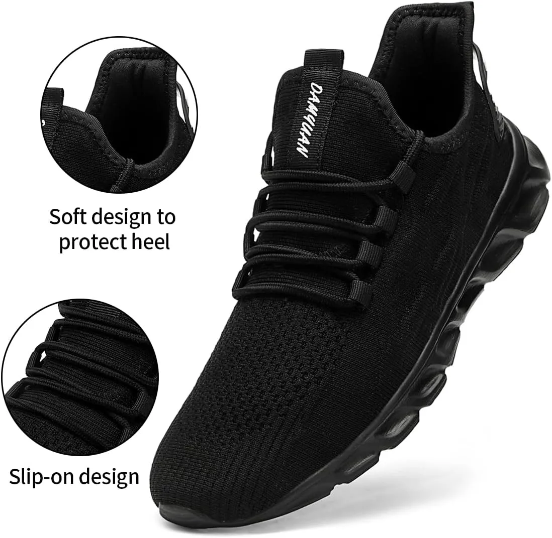 Womens Slip On Sneakers Tennis Shoes Running Sport Workout Walking Fashion Casual