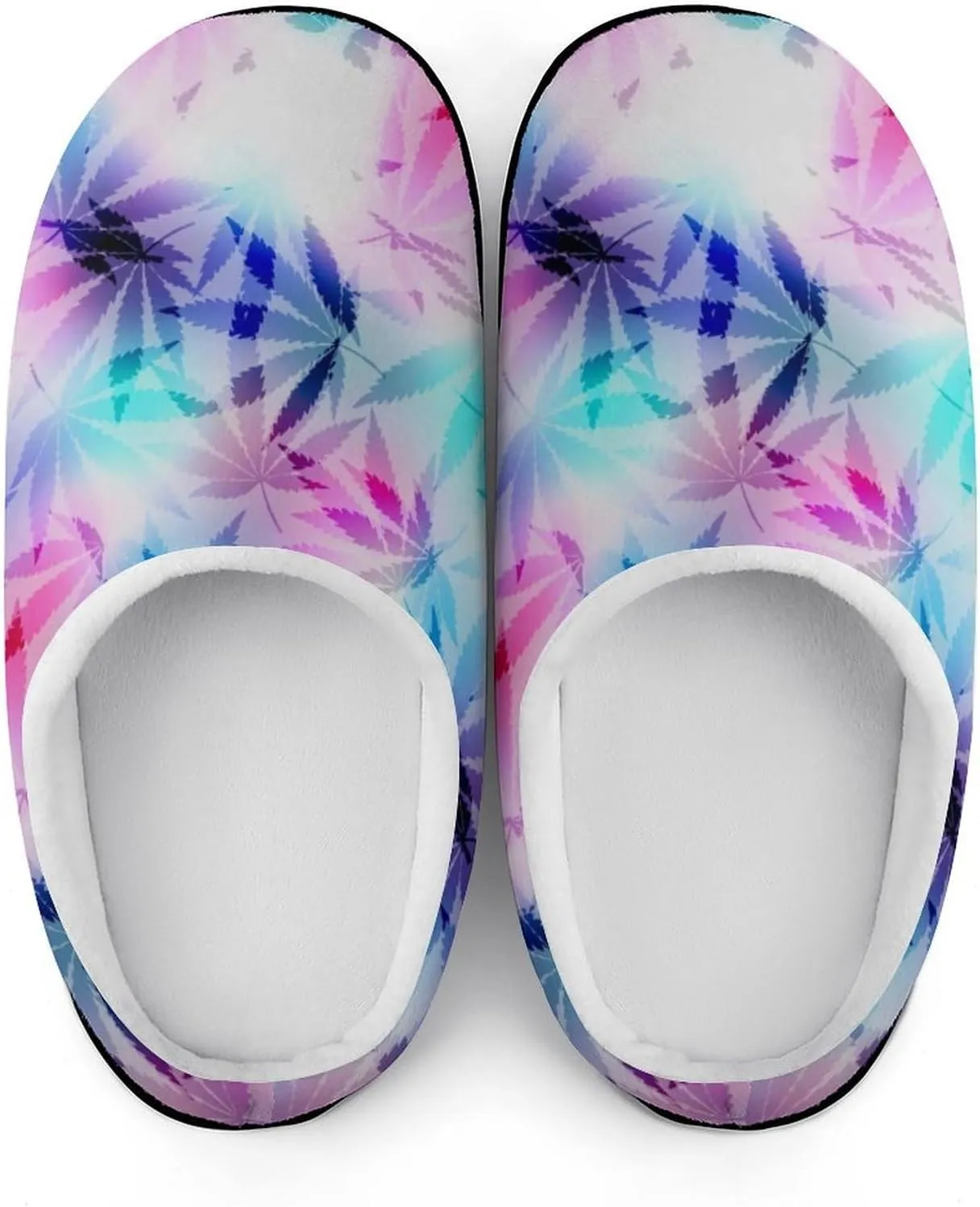 Womens Slippers Bedroom Slip-On Shoes Ladies Merry Christmas Print Slippers Warm Cotton House Slippers Indoor Outdoor