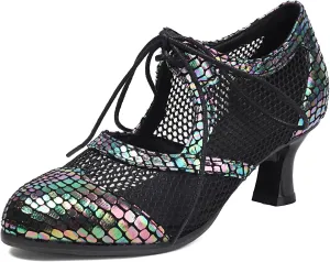 Women's Vintage Wingtip Oxfords Cross-Tied Cut Out Low Heel Brogue for Women
