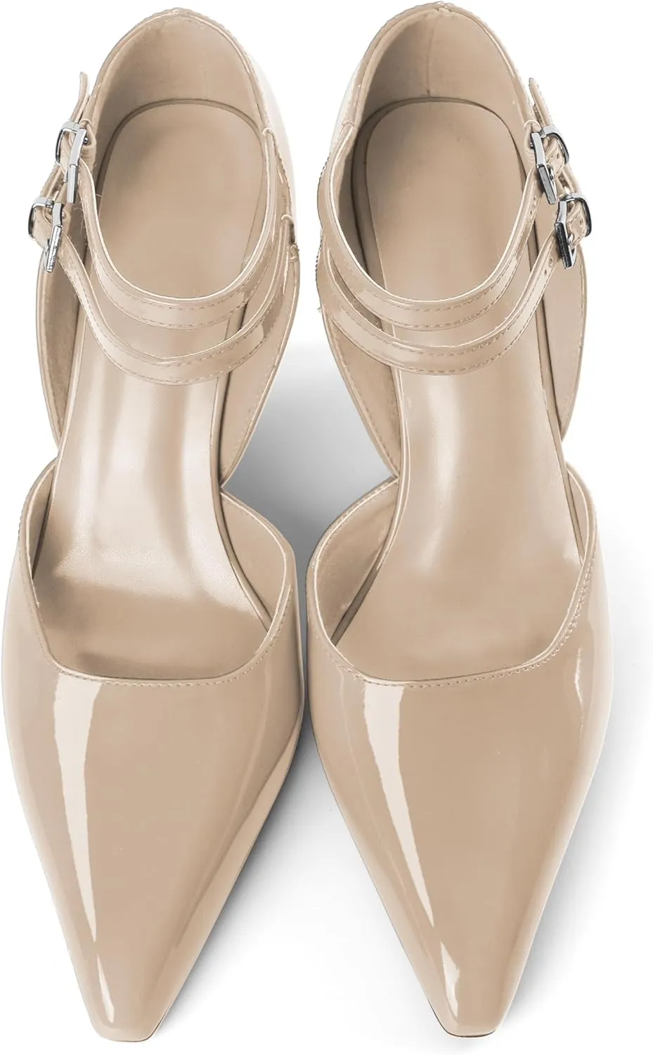Women's Wedge Heel Pumps High Heel Pumps Stylish Pointed Toe Heels for Women Comfortable Wedge Heels Office Dressy 3.4 Inch Mary Jane Shoes