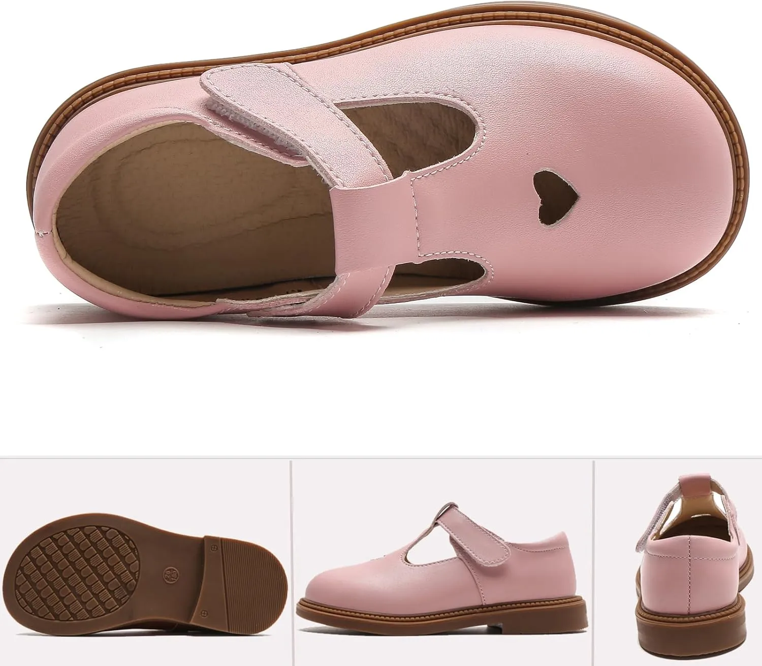 WUIWUIYU Girls Princess Oxfords Halloween Shoes T-Strap Casual Walking School Uniform Dress Mary Jane Flats