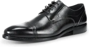 YFFUSHI Men's Oxfords Shoes Classic Leather Wingtip Lace Up Modern Formal Dress Shoes