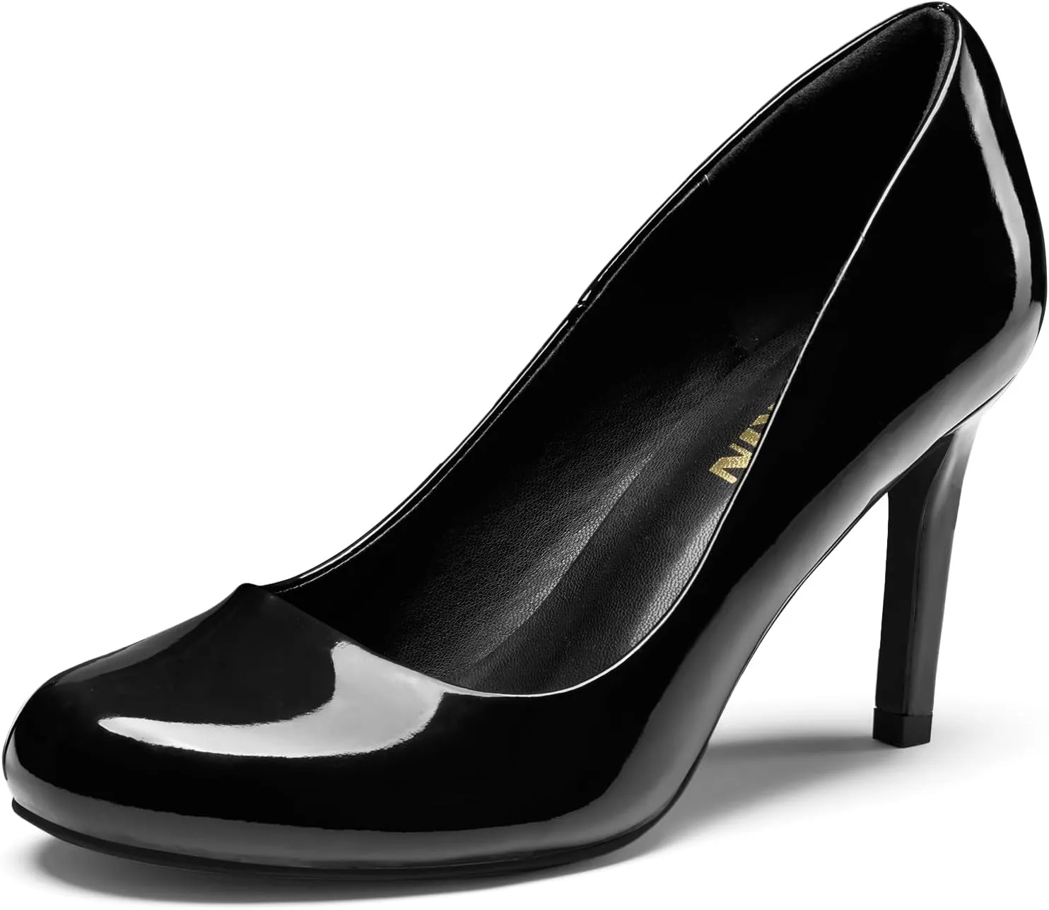 ZURIN Women's Round Toe Stiletto Heels Closed Toe Heels Comfortable Dress Pumps Shoes for Wedding Work Office Business 3 inch
